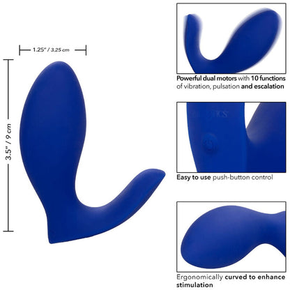 CALEXOTICS - ADMIRAL RIMMING BLUE PROSTATE STIMULATOR &amp; VIBRATOR