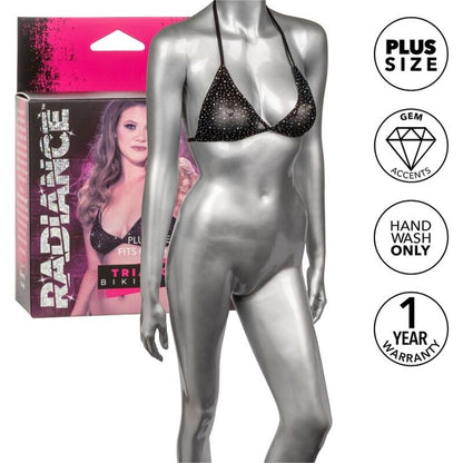 CALEXOTICS - RADIANCE TOP DE BIKINI TRIANGULAR PEDRARIA TAMANHO GRANDE