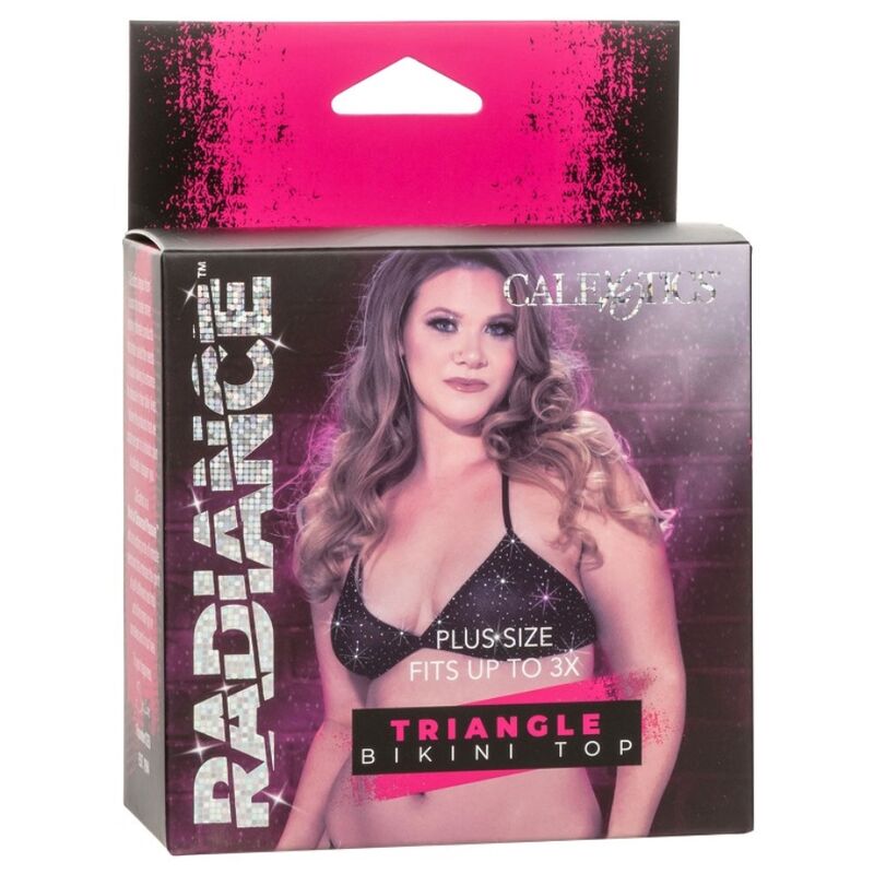 CALEXOTICS - RADIANCE RIBBED TRIANGLE BIKINI TOP PLUS SIZE