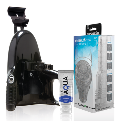 FLESHLIGHT - GO TORQUE ICE MASTURBADOR + UNIVERSELL LANSERING + AQUA QUALITY SMÖRJMEDEL 50 ML