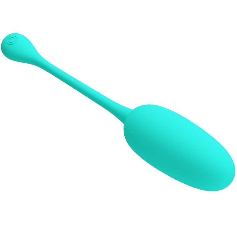 PRETTY LOVE - KNUCKER RECHARGEABLE VIBRATING EGG AQUA GREEN