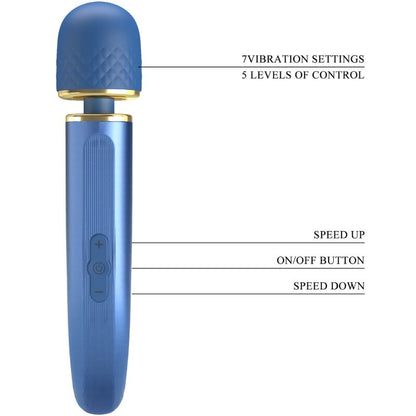 PRETTY LOVE - 7-MODE VIBRATION MASSAGER BLUE