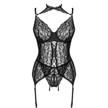 LIVCO CORSETTI FASHION - GIELLANDRA FOR THE SENSES COLLECTION CORSET + PANTY NEGRO S/M