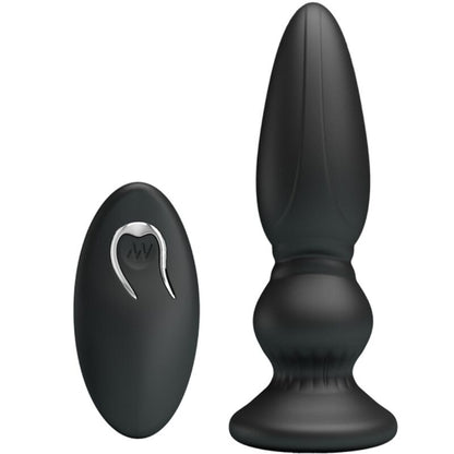 MR PLAY - POWERFUL VIBRATOR WITH REMOTE CONTROL, ANAL PLUG, BLACK