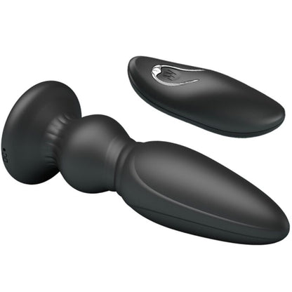 MR PLAY - POWERFUL VIBRATOR WITH REMOTE CONTROL, ANAL PLUG, BLACK