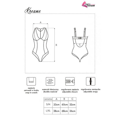 LIVCO CORSETTI FASHION - KREAME LC 90546 BODY