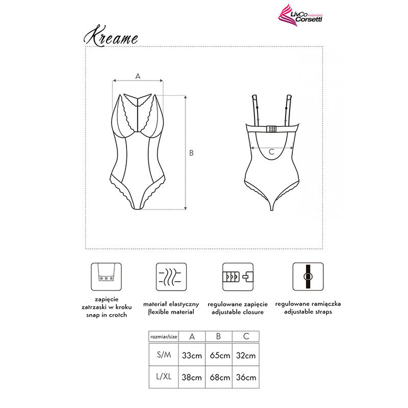 LIVCO CORSETTI FASHION - KREAME LC 90546 BODY