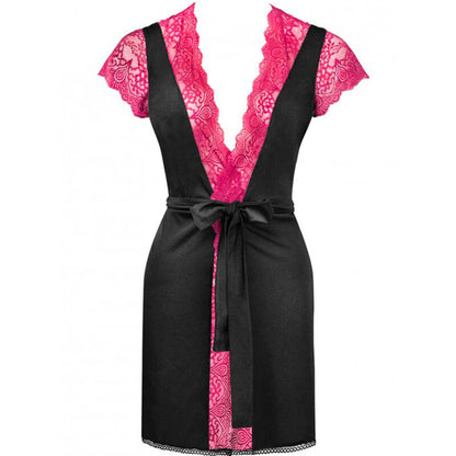 LIVCO CORSETTI FASHION - KUMIKO LC 90428 ROBE + PANTY BLACK L/XL