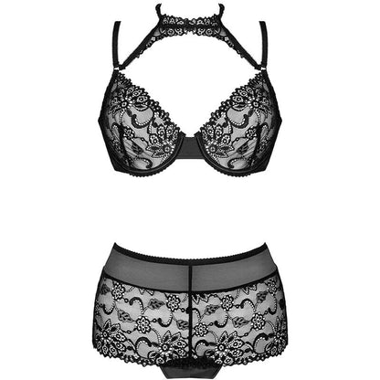 LIVCO CORSETTI FASHION - LINERA FOR THE SENSES COLLECTION BRA + BLACK PANTY S/M