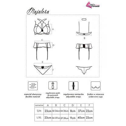 LIVCO CORSETTI FASHION - MAJALESA LC 90526 SUJETADOR + LIGUERO + PANTY