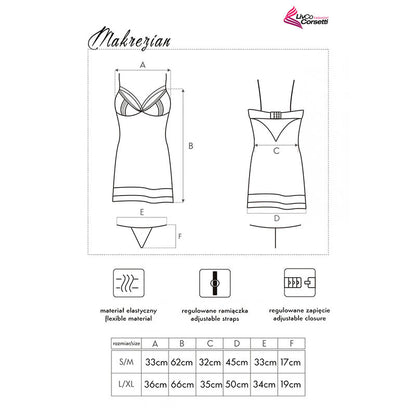 LIVCO CORSETTI FASHION - MAKREZIAN LC 90545 FALDA + PANTY NEGRO L/XL