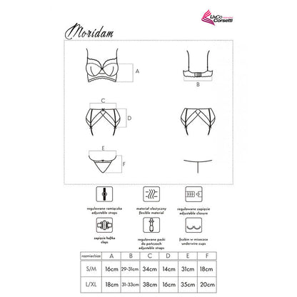 LIVCO CORSETTI FASHION - MORIDAM LC 90552 SUJETADOR + LIGUERO + PANTY