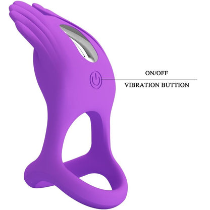 PRETTY LOVE - ВІБРАЦІЙНЕ КІЛЬЦЕ SILAS 7 VIBRATIONS LILAC SILICONE