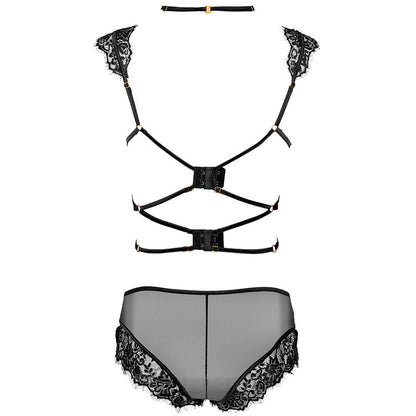 LIVCO CORSETTI FASHION - PALMENOM LC 90614 BRA + BLACK PANTY S/M