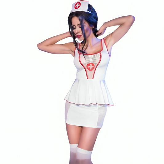 CHILIROSE - CR 4160 DISFRAZ ENFERMERA TOP & FALDA