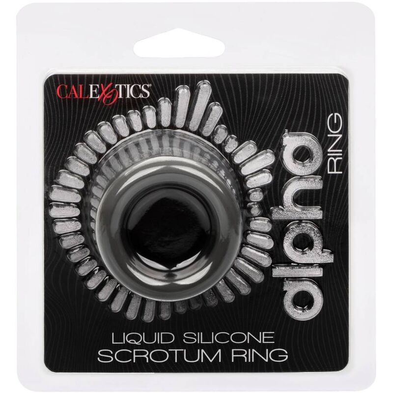 CALEXOTICS - ALPHA DOUBLE BLACK SCROTUM EXTENCH RING