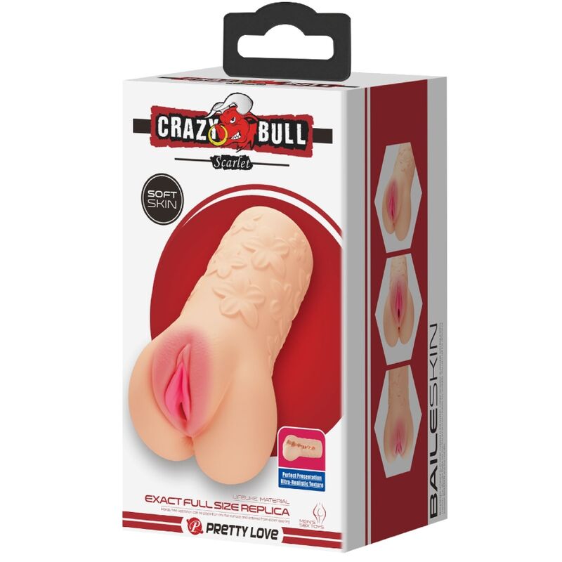 CRAZY BULL - SCARLET VAGINA-SHAPED MASTUFFER