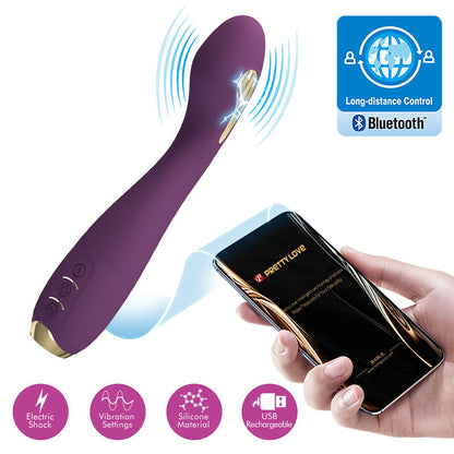 PRETTY LOVE - HECTOR VIBRATOR ELECTROSHOCK CONTROLLED BY APP PURPLE