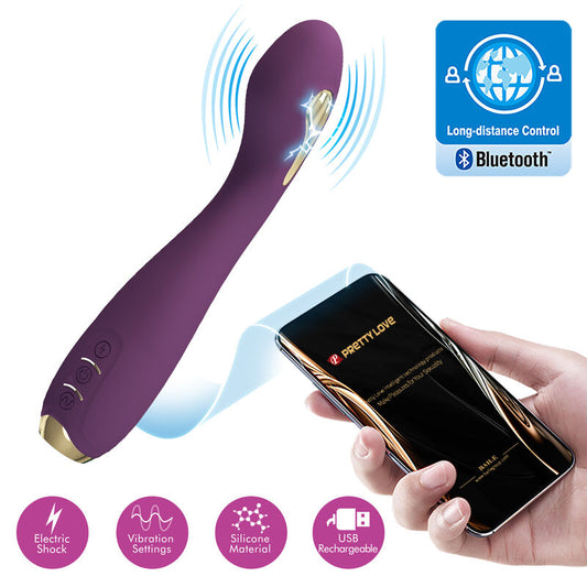 PRETTY LOVE - HECTOR VIBRATOR ELECTROSHOCK CONTROLLED BY APP PURPLE