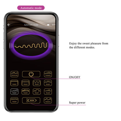 PRETTY LOVE - HECTOR VIBRATOR ELECTROSHOCK CONTROLLED BY APP PURPLE
