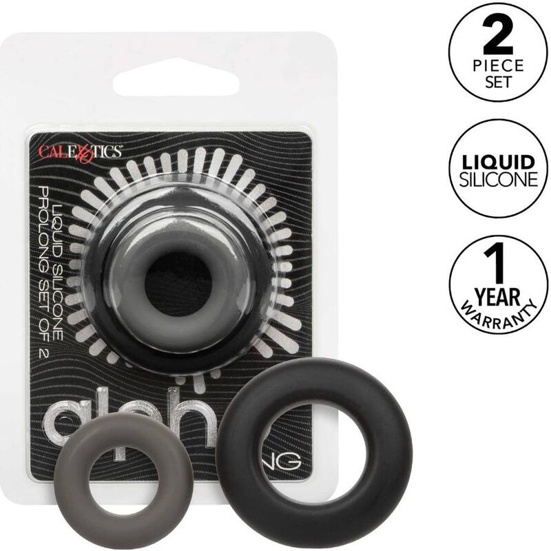 CALEXOTICS - ALPHA SET DE 2 ANELLS PROLONG GRIS