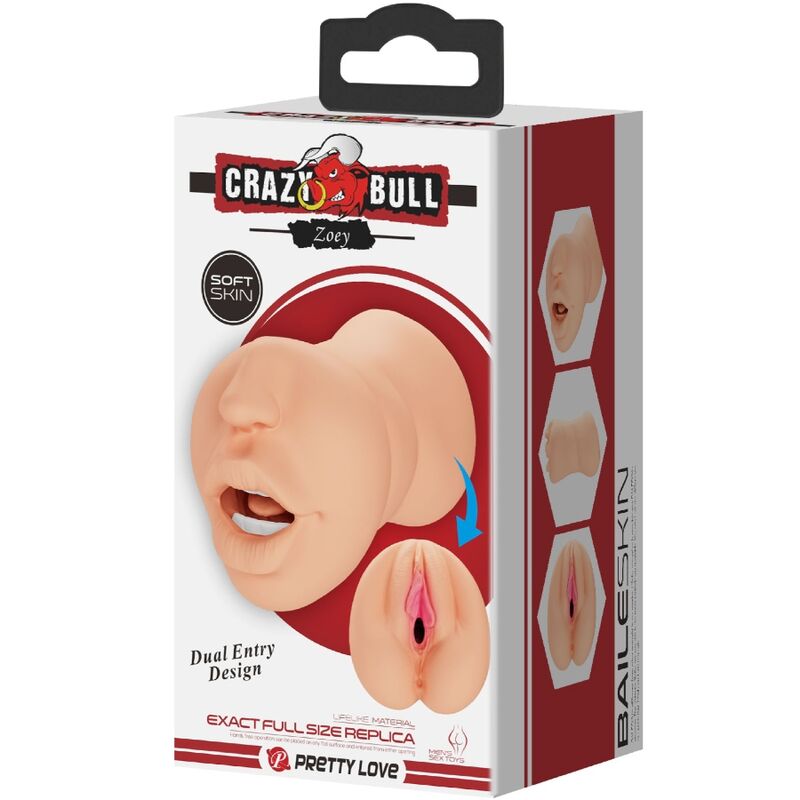 CRAZY BULL - ZOEY DOUBLE-ENTRY VAGINA-SHAPED MASTUBATOR
