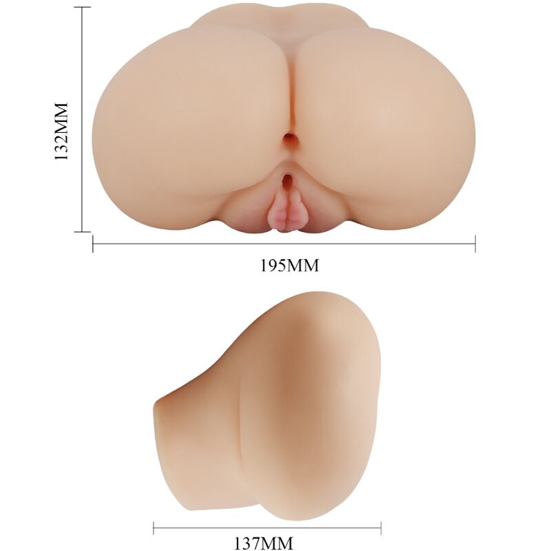 CRAZY BULL - VAGINA E ÂNUS REALISTAS VIBRADOR LUNA