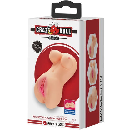 CRAZY BULL - REALISTISK VAGINA OCH ANUS HANNAH VIBRATOR