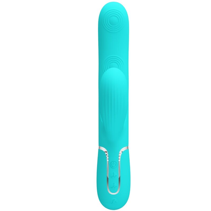 PRETTY LOVE - PERLITA 3-IN-1 MULTIFUNCTION G-SPOT VIBRATOR, AQUA GREEN