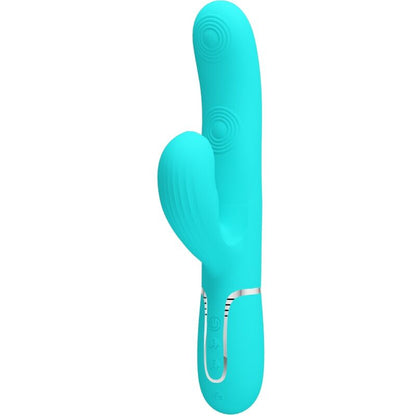 PRETTY LOVE - PERLITA 3-IN-1 MULTIFUNCTION G-SPOT VIBRATOR, AQUA GREEN