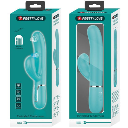 PRETTY LOVE - PERLITA 3-IN-1 MULTIFUNCTION G-SPOT VIBRATOR, AQUA GREEN