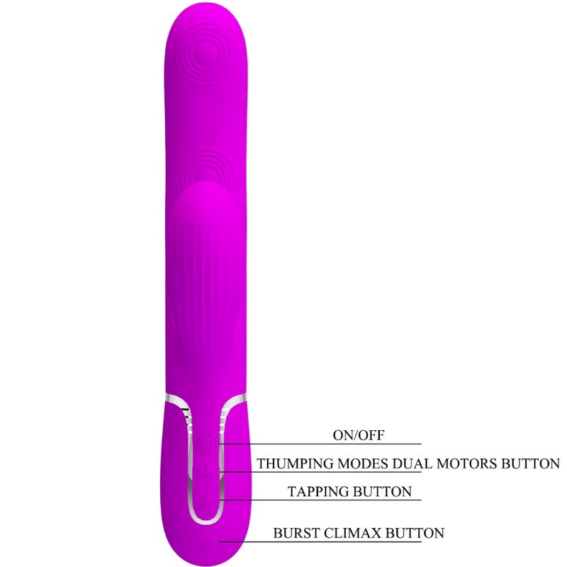 PRETTY LOVE - PERLITA 3-IN-1 MULTIFUNCTION G-SPOT VIBRATOR VIOLET
