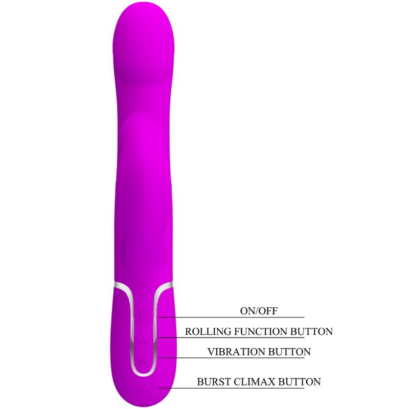 PRETTY LOVE - RABBIT VIBRATOR WITH VIOLET PEARLS
