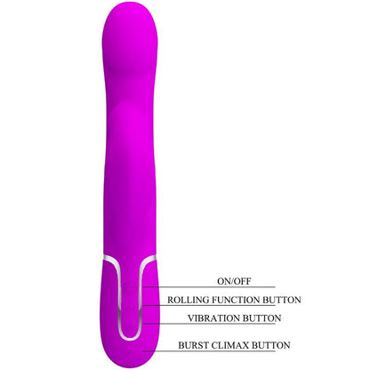PRETTY LOVE - RABBIT VIBRATOR WITH VIOLET PEARLS