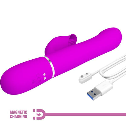PRETTY LOVE - RABBIT VIBRATOR WITH VIOLET PEARLS