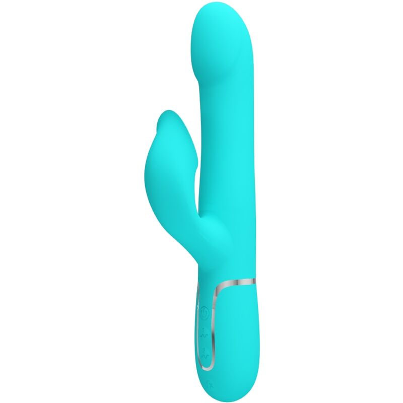 PRETTY LOVE - RABBIT VIBRATOR WITH AQUATIC GREEN PEARLS