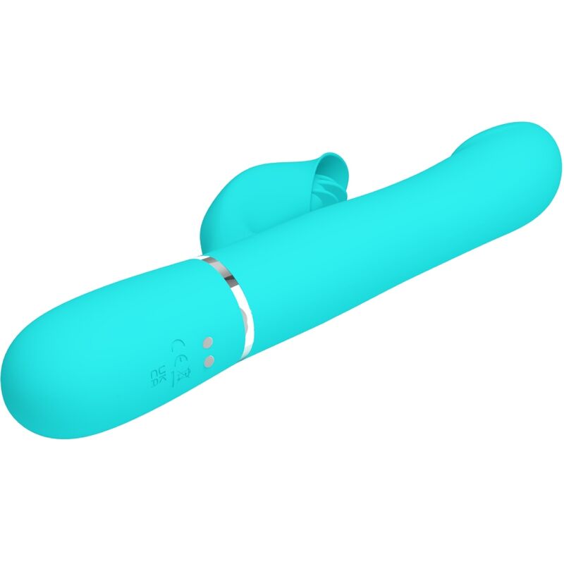 PRETTY LOVE - RABBIT VIBRATOR WITH AQUATIC GREEN PEARLS