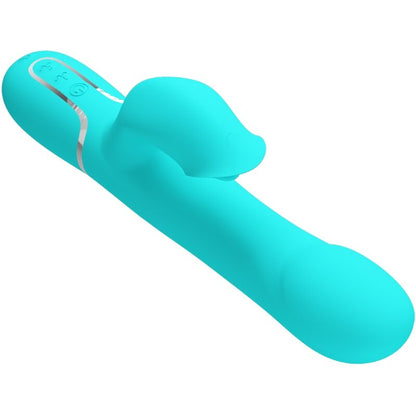 PRETTY LOVE - RABBIT VIBRATOR WITH AQUATIC GREEN PEARLS