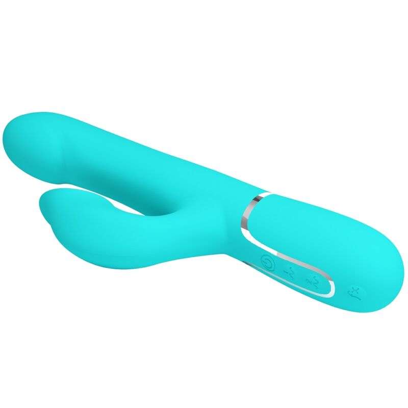 PRETTY LOVE - RABBIT VIBRATOR WITH AQUATIC GREEN PEARLS