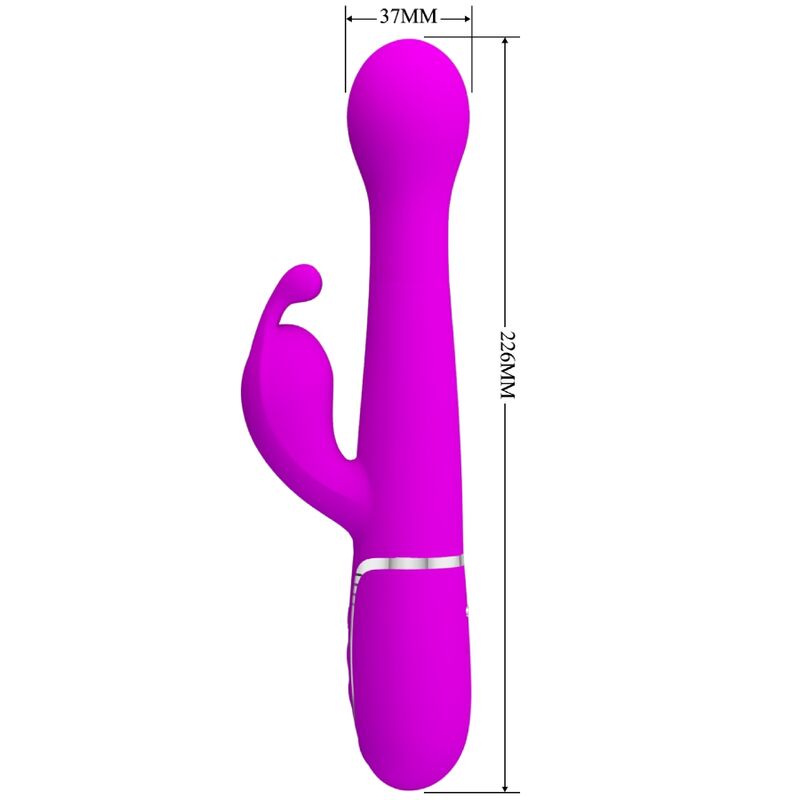 PRETTY LOVE - DEJON RABBIT 3 IN 1 MULTIFUNCTION VIBRATOR PURPLE