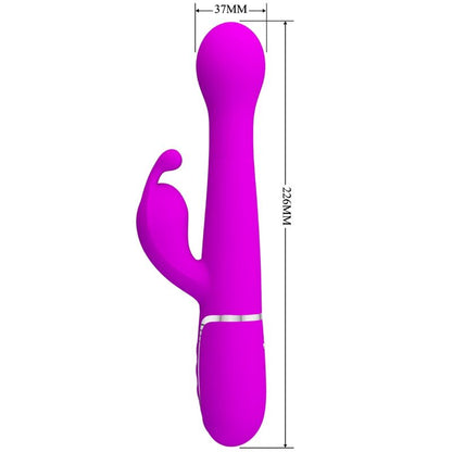 PRETTY LOVE - DEJON RABBIT 3 IN 1 MULTIFUNCTION VIBRATOR PURPLE