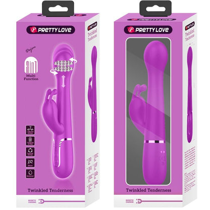 PRETTY LOVE - DEJON RABBIT 3 IN 1 MULTIFUNCTION VIBRATOR PURPLE