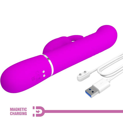 PRETTY LOVE - COALE RABBIT VIBRATOR WITH PURPLE PEARLS