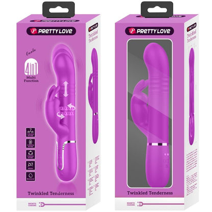 PRETTY LOVE - COALE RABBIT VIBRATOR WITH PURPLE PEARLS