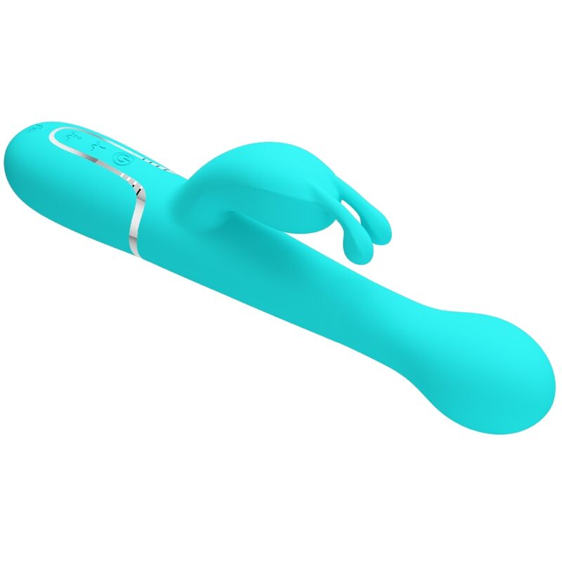 PRETTY LOVE - DEJON RABBIT 3 IN 1 MULTIFUNCTION VIBRATOR AQUA GREEN