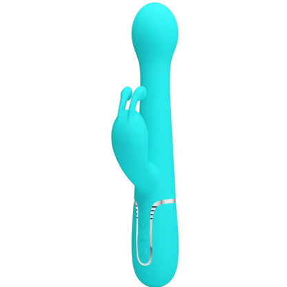 PRETTY LOVE - DEJON RABBIT 3 IN 1 MULTIFUNCTION VIBRATOR AQUA GREEN