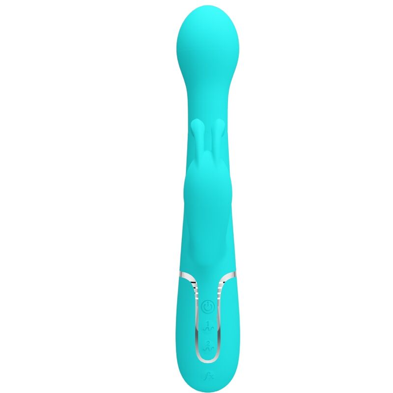 PRETTY LOVE - DEJON RABBIT 3 IN 1 MULTIFUNCTION VIBRATOR AQUA GREEN