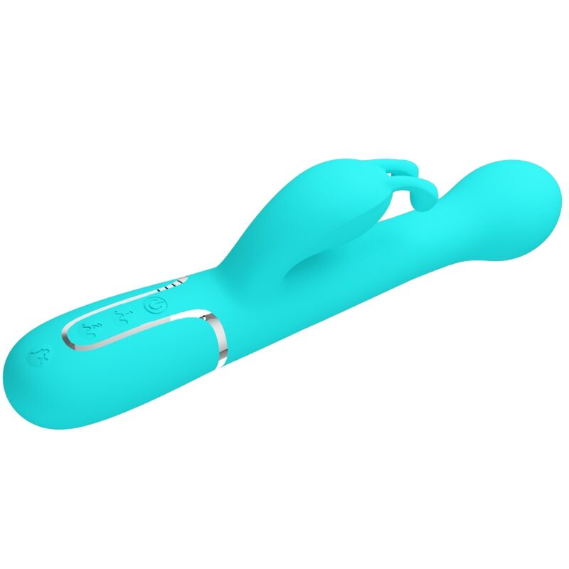 PRETTY LOVE - DEJON RABBIT 3 IN 1 MULTIFUNCTION VIBRATOR AQUA GREEN