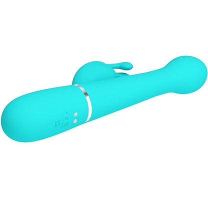 PRETTY LOVE - DEJON RABBIT 3 IN 1 MULTIFUNCTION VIBRATOR AQUA GREEN