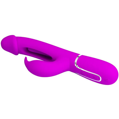 PRETTY LOVE - KAMPAS 3-IN-1 MULTIFUNCTION RABBIT VIBRATOR WITH FUCHSIA TONGUE